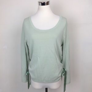 Anthropologie Moth Thin Knit Tie Side Sweater